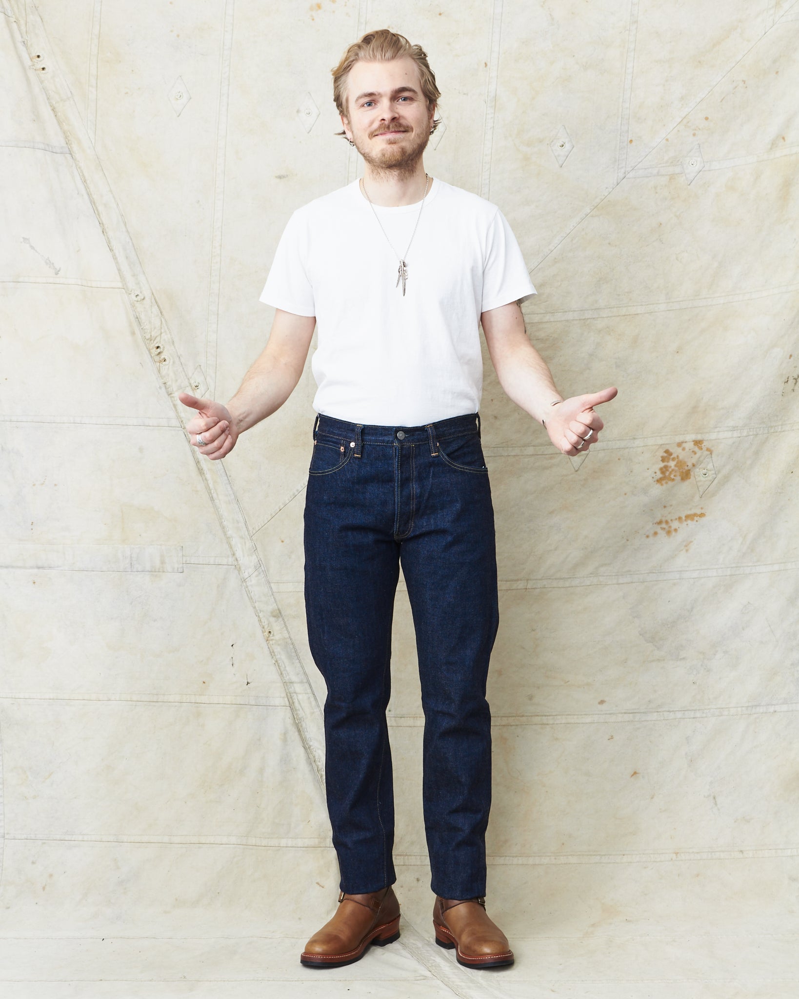 Sugar Cane & Co. Model 2021 Tapered One Wash Jeans SC42021A 