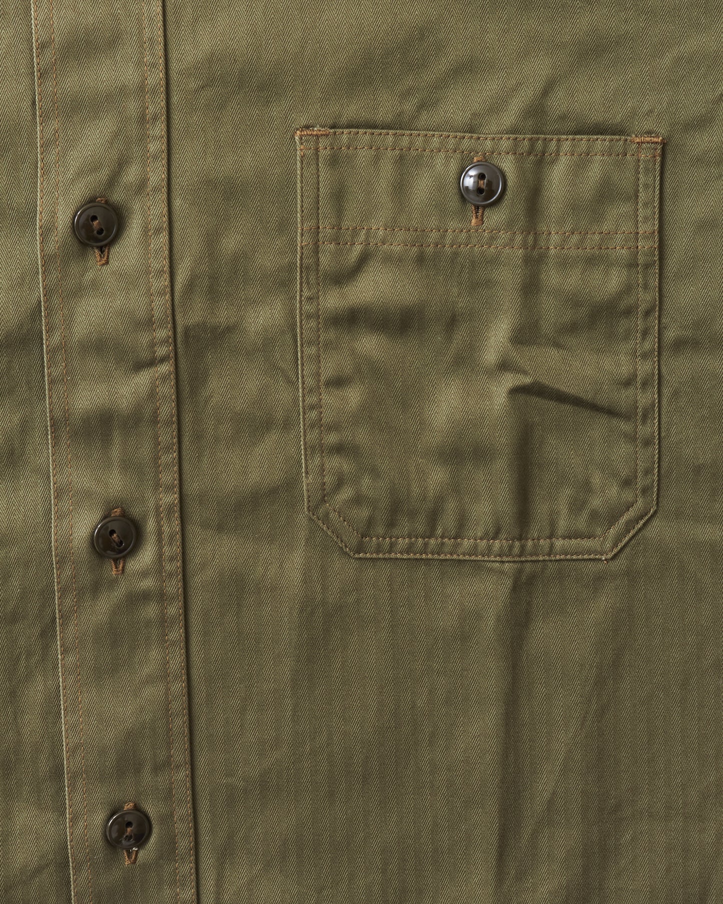 Buzz Rickson's HBT Twill Work Shirt Olive BR29390
