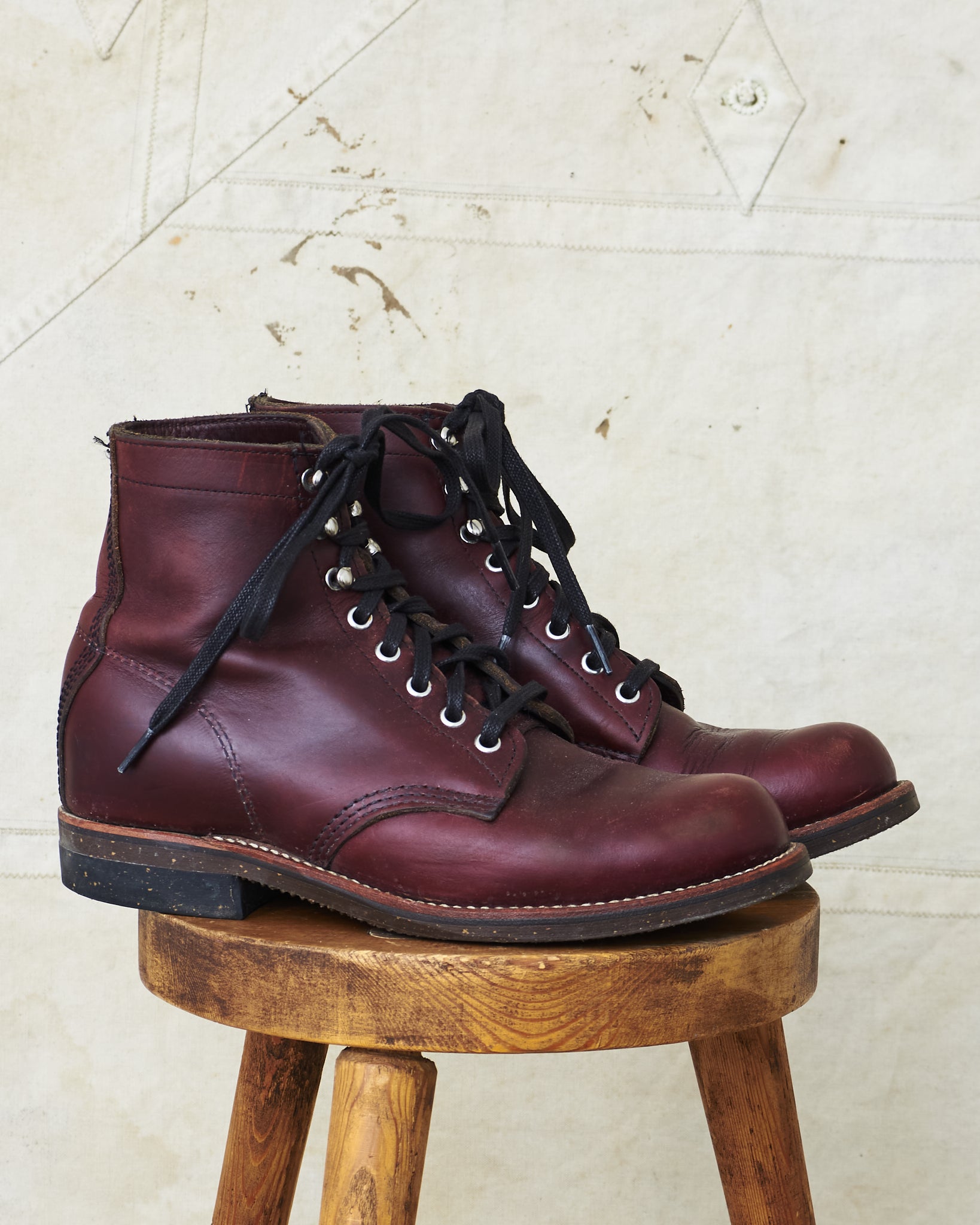 Second Hand Chippewa Service Boots 1939 Burgundy Chromexcel