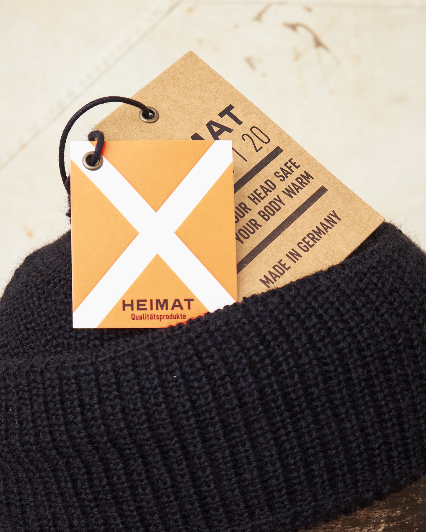 Heimat Wool U Boat Bobble Hat Schwarz (Black)