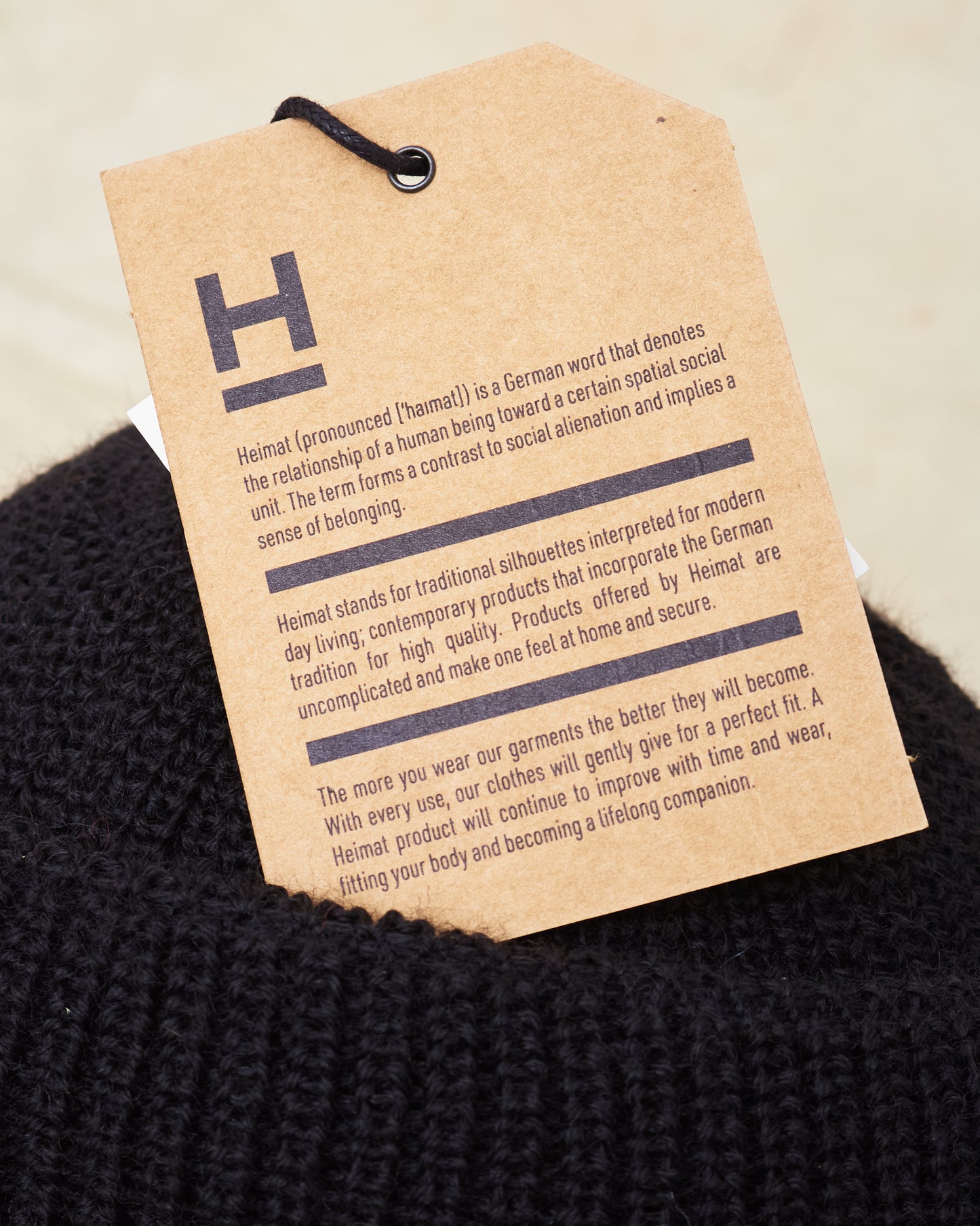 Heimat Wool U Boat Bobble Hat Schwarz (Black)