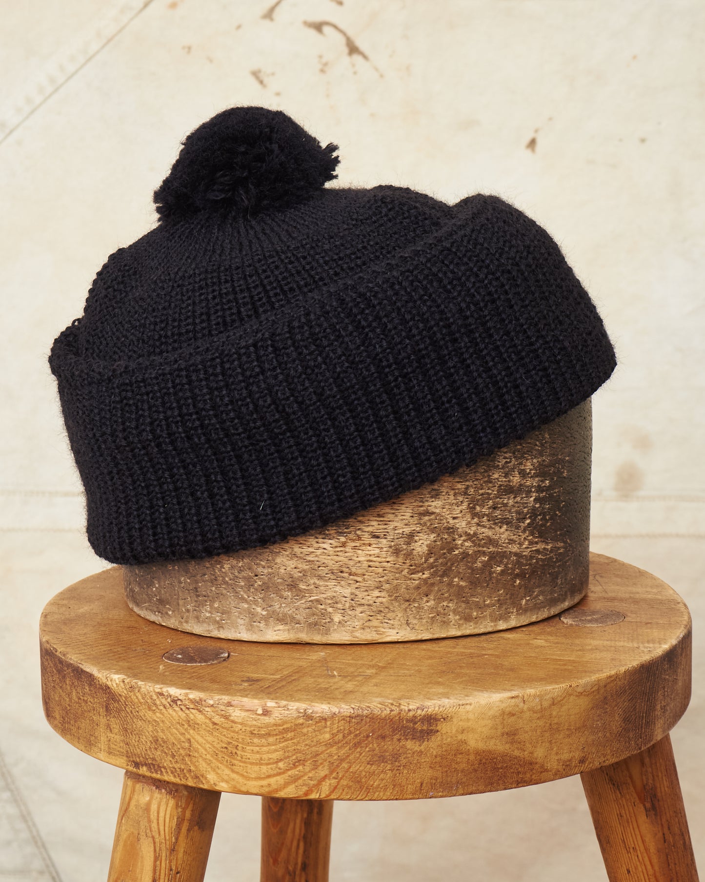Heimat Wool U Boat Bobble Hat Schwarz (Black)
