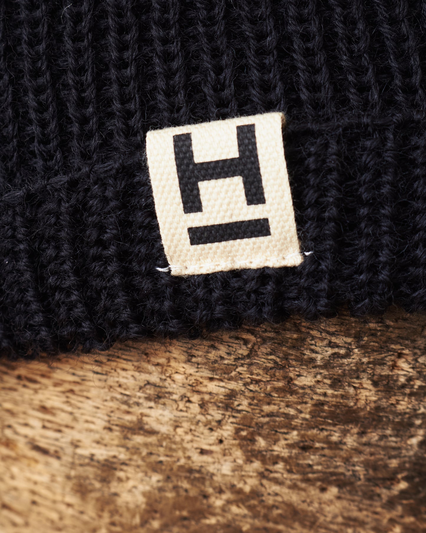 Heimat Wool U Boat Bobble Hat Schwarz (Black)