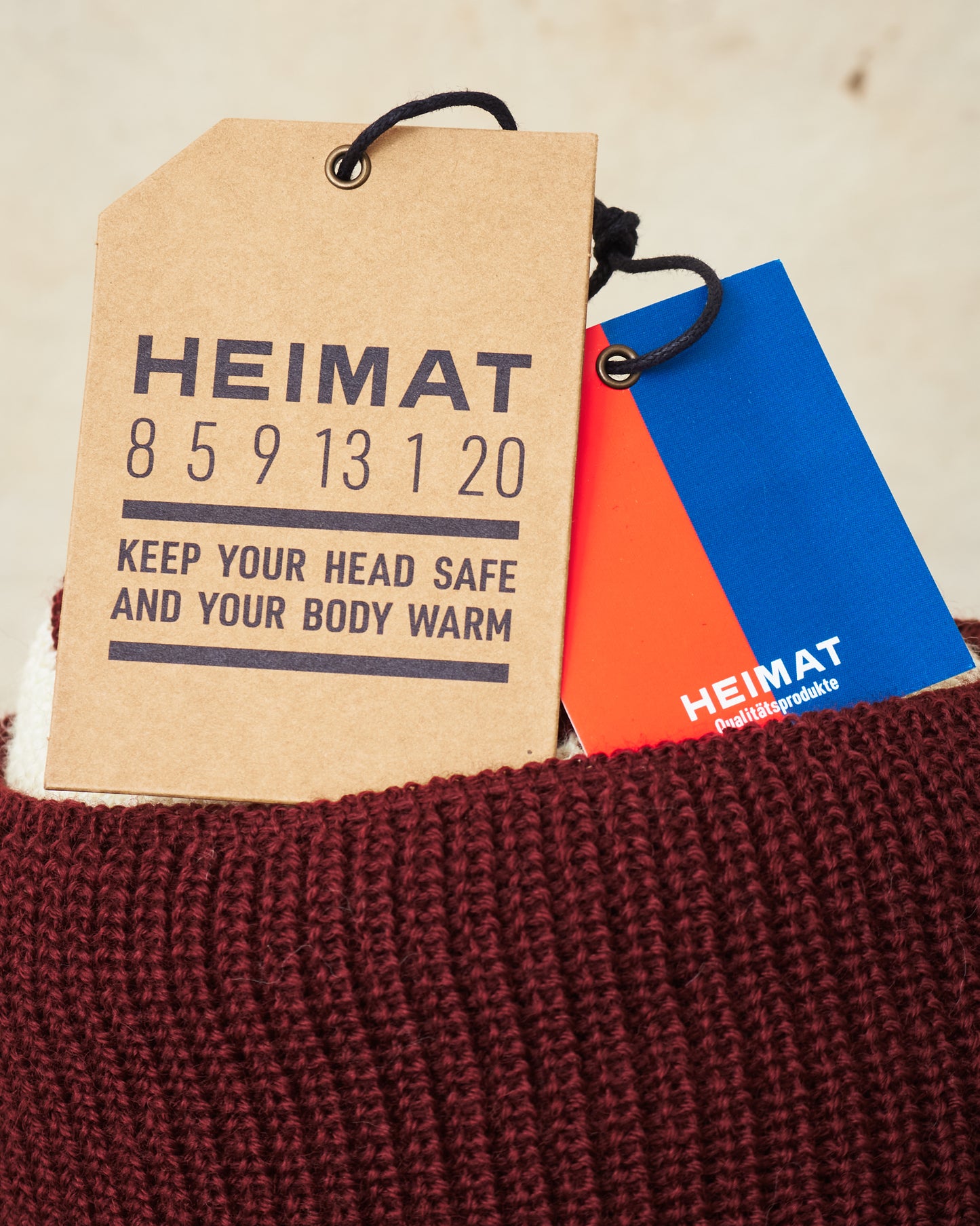 Heimat Jailhouse Mechanics Wool Hat Burgundy / Seashell