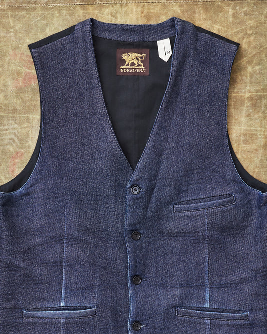 Second Hand Indigofera Chicota Vest Indigo Twill Size M