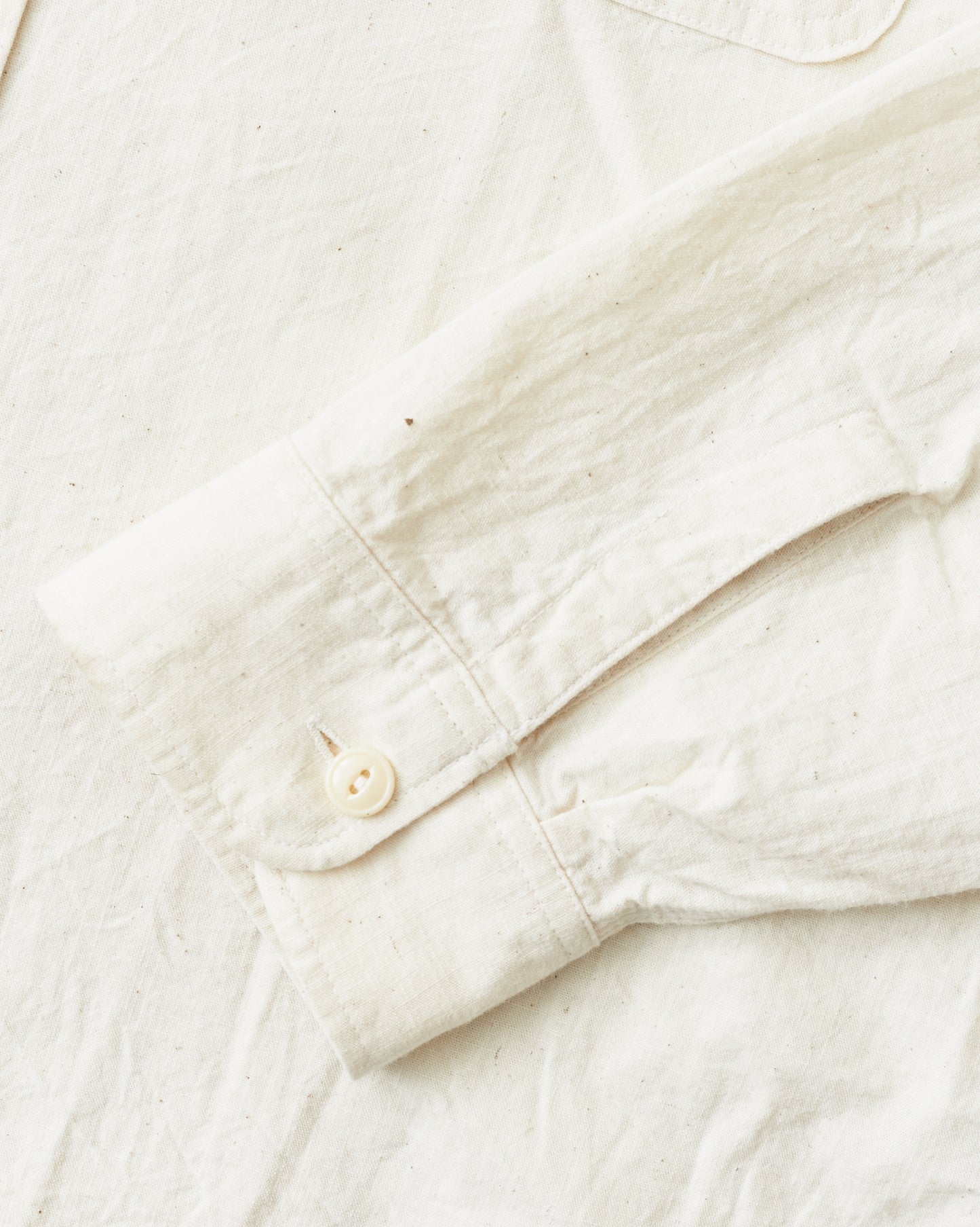Sugar Cane & Co White Chambray Work Shirt SC27851