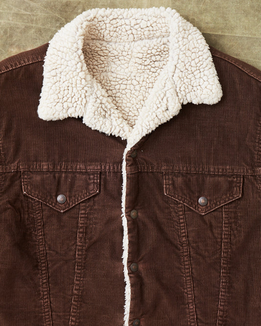 Vintage Levi's Corduroy Sherpa Trucker Jacket Brown Medium