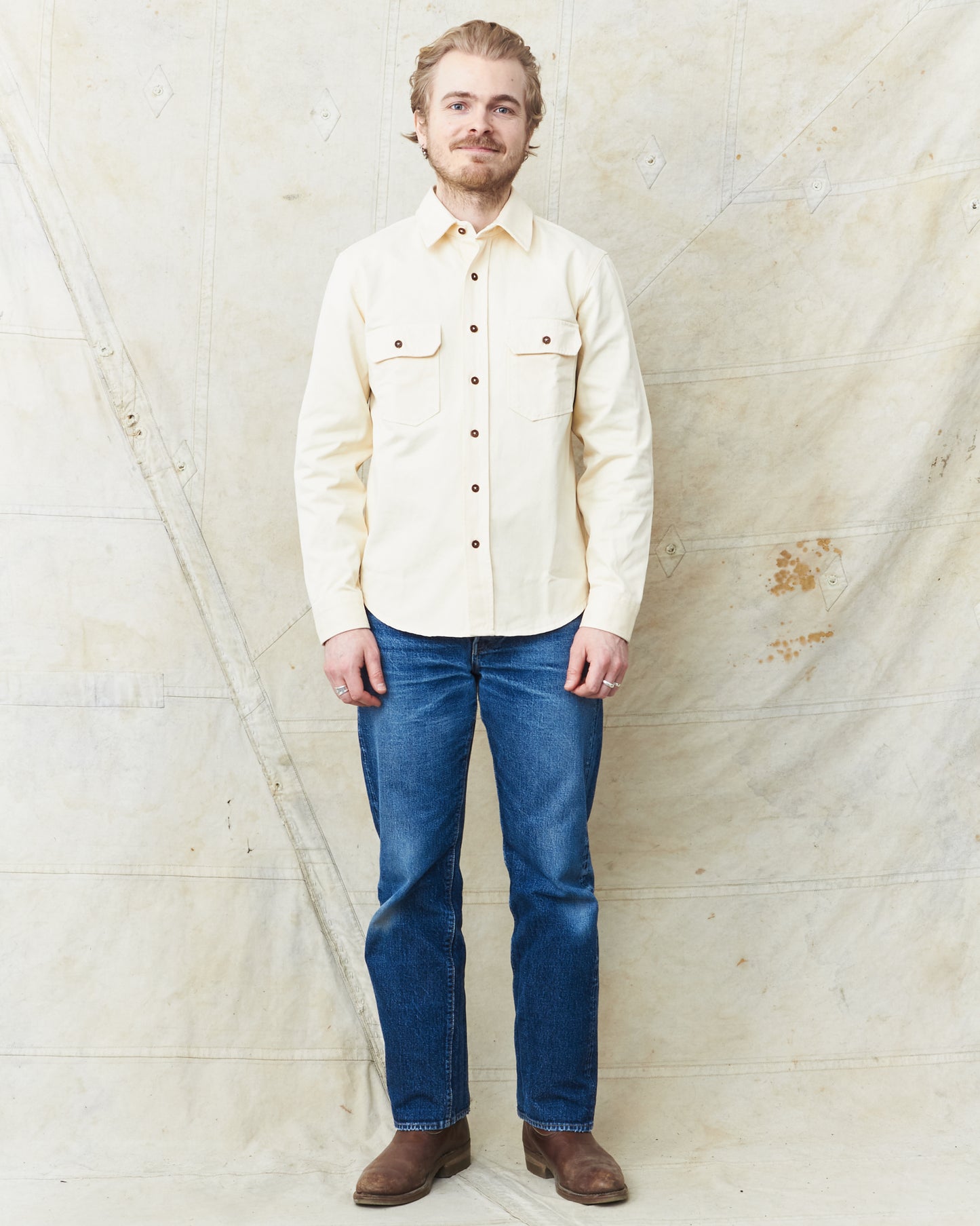 Indigofera Alamo Shirt Sand White