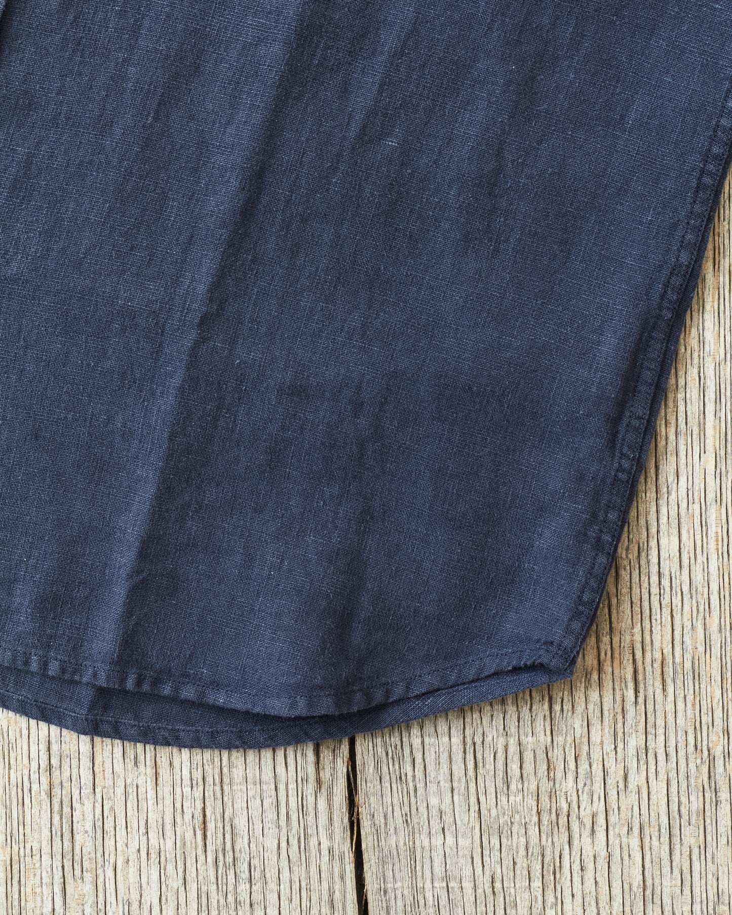 Indigofera Delray Shirt Linen Canvas Mood Indigo