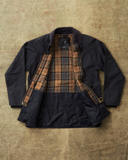 Second Hand Barbour Bedale Black Waxed Jacket Size C42 / 107 cm