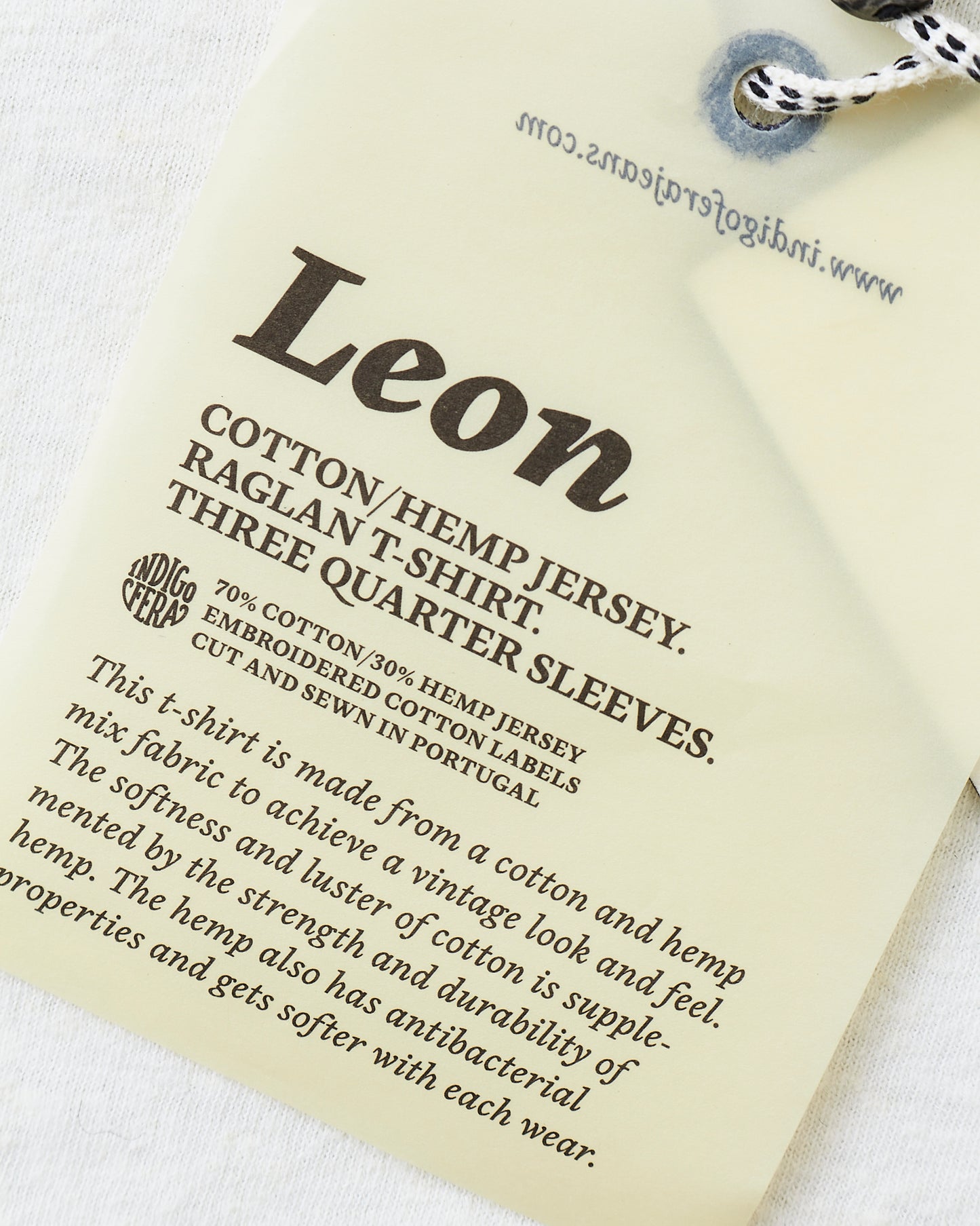 Indigofera Leon Raglan Sweater Hemp / Cotton Cocatoo White / Yellow