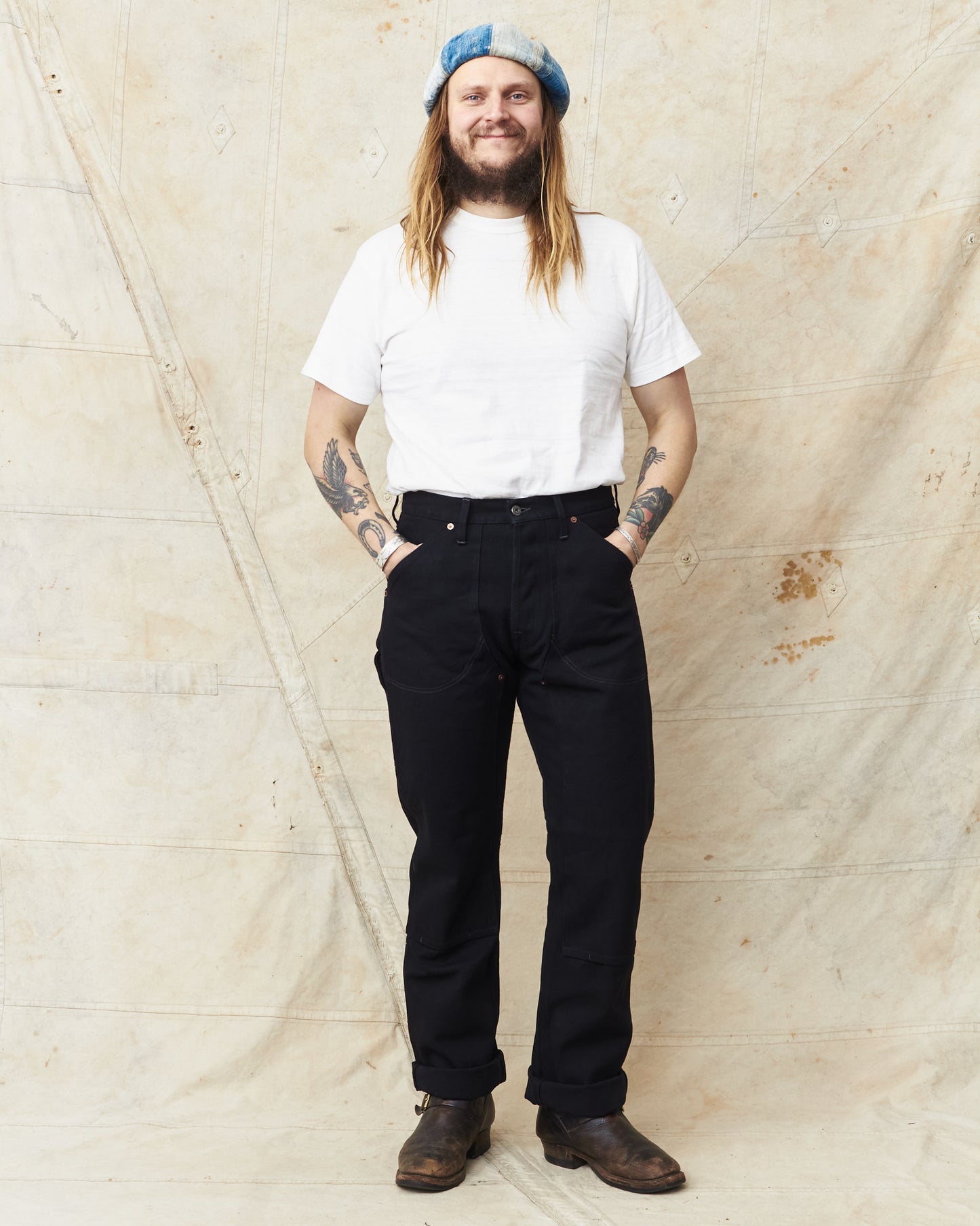 Indigofera Wendell Pants Smithson Black Canvas Rinsed 13 oz