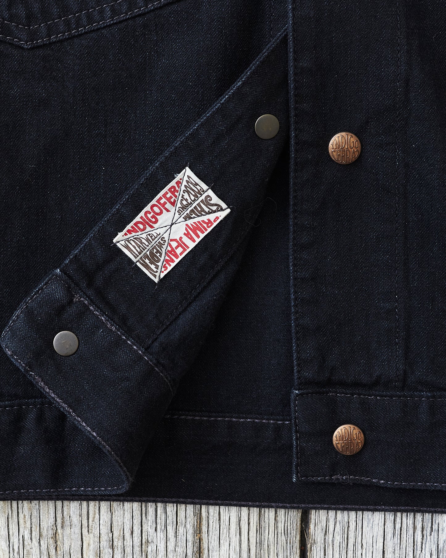 Indigofera Cooper Soot Black Rinsed Denim Jacket