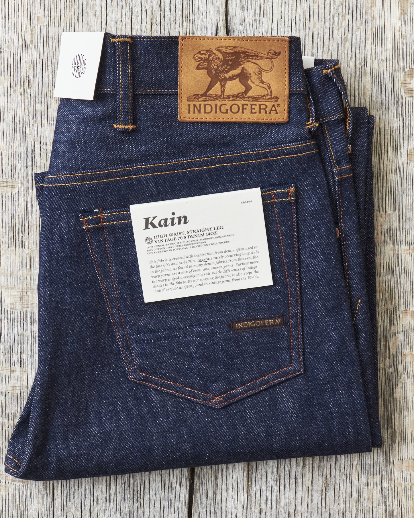 Indigofera Kain Jeans Vintage 70's Denim