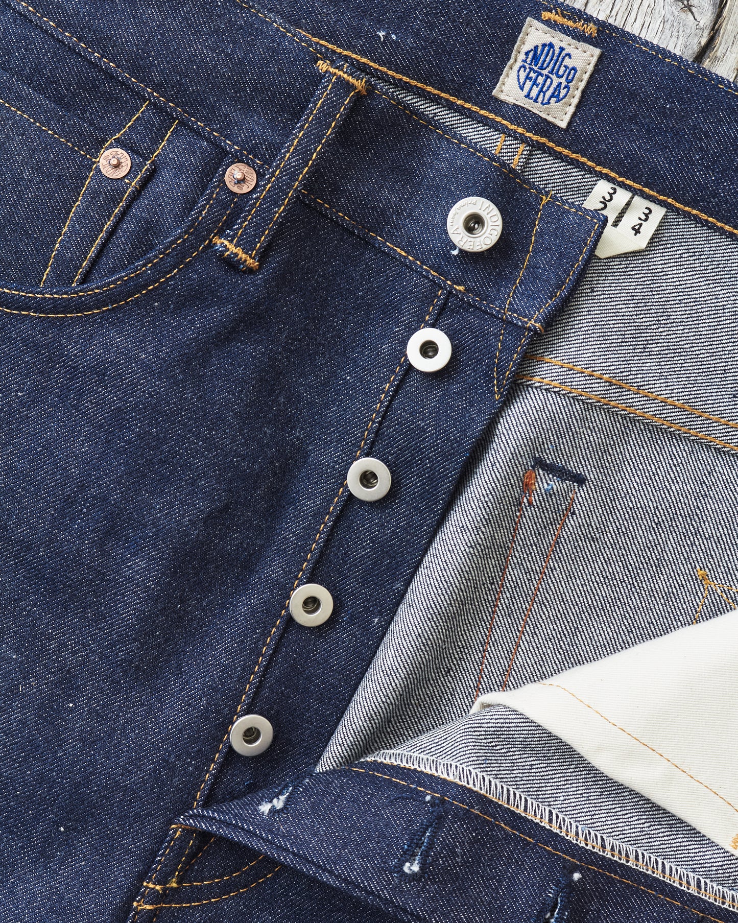 Indigofera Kain Jeans Vintage 70's Denim