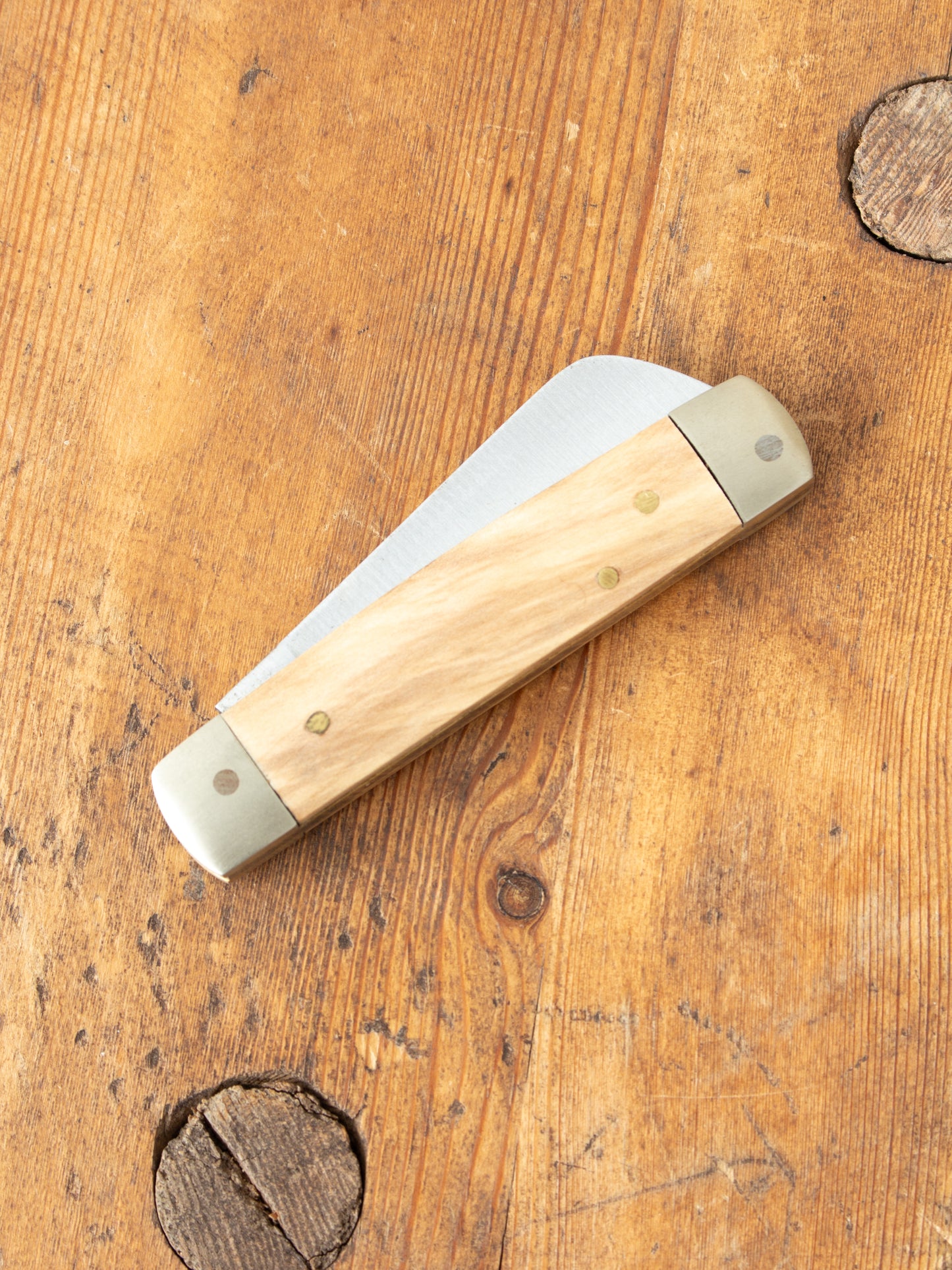 Tender Double Bolster Penknife Pear Wood
