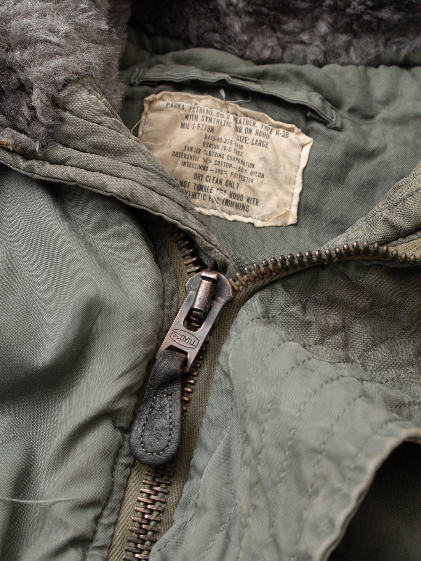 Vintage No. 1 US Army Parka Extreme Cold Weather N-3B Size L