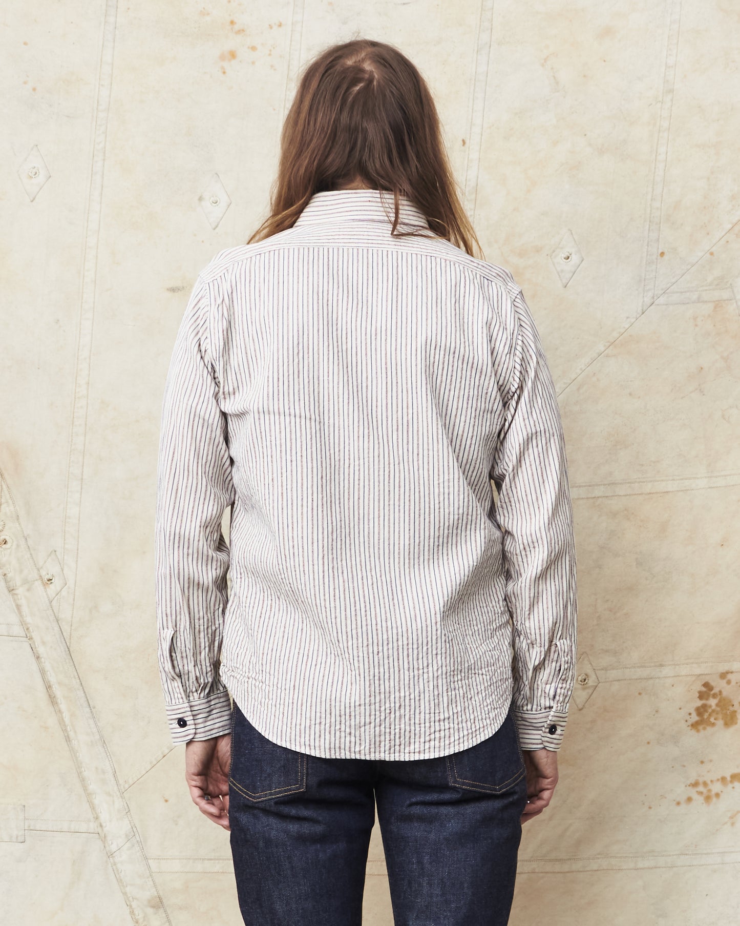 Sugar Cane & Co Dobby Stripe Work Shirt SC29146