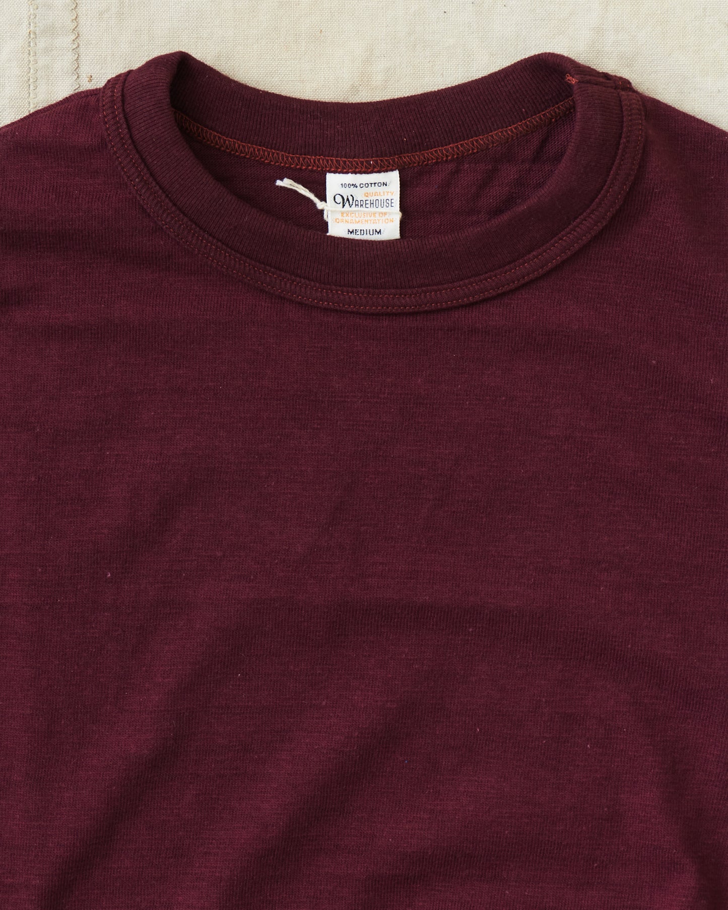 Warehouse & Co. Lot 4601 Plain T-shirt Bordeaux