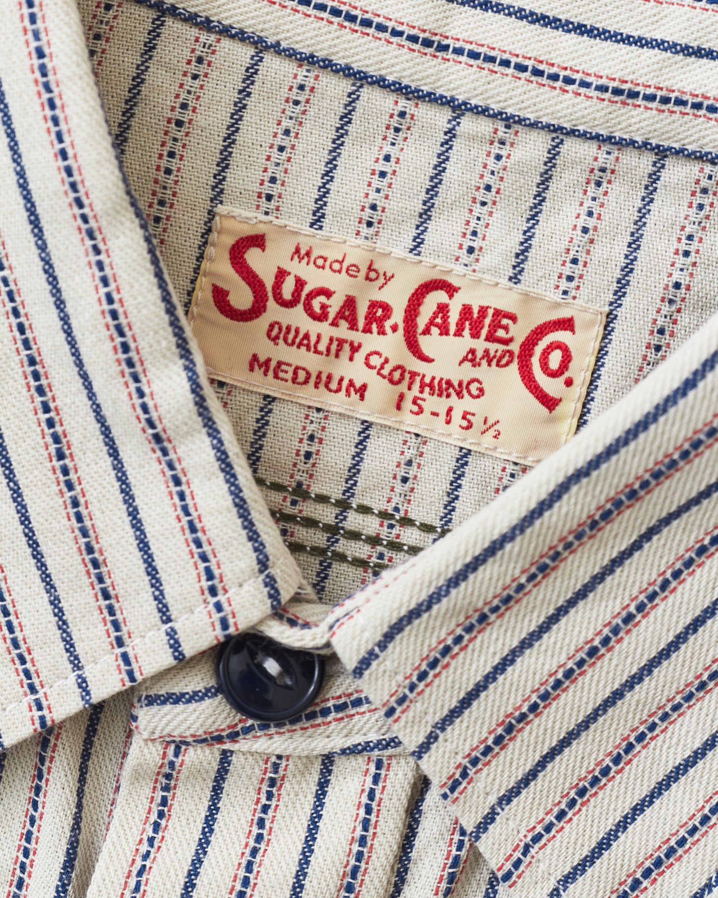 Sugar Cane & Co Dobby Stripe Work Shirt SC29146