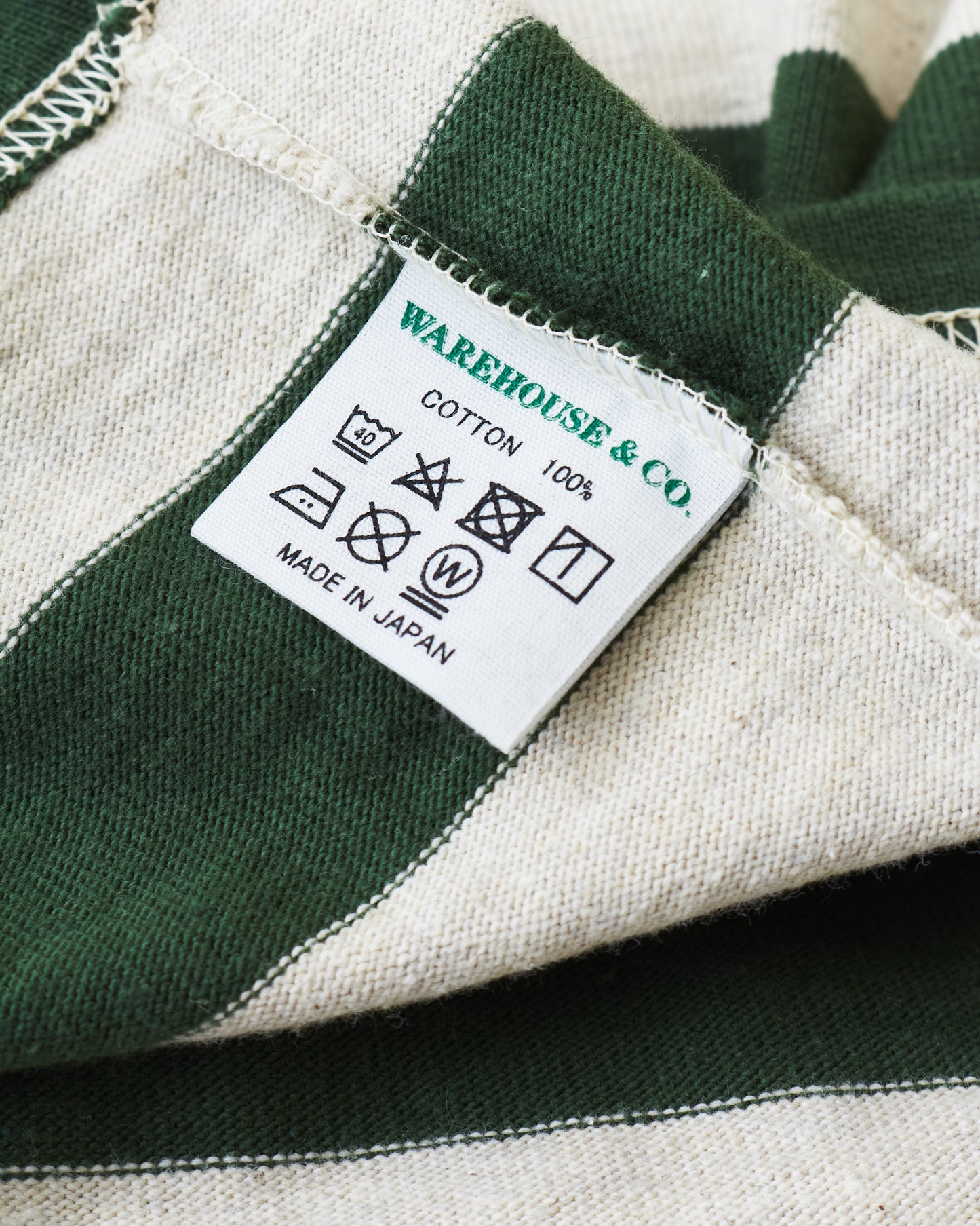 Warehouse & Co. Lot 4050 Short Sleeve Shirt Green / Oatmeal