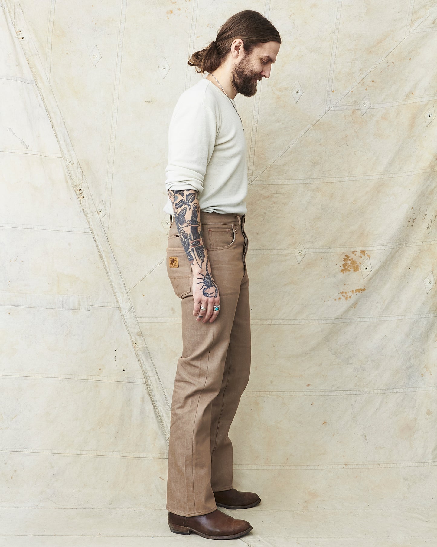 Indigofera Wyatt Jeans Khaki Dusk Denim