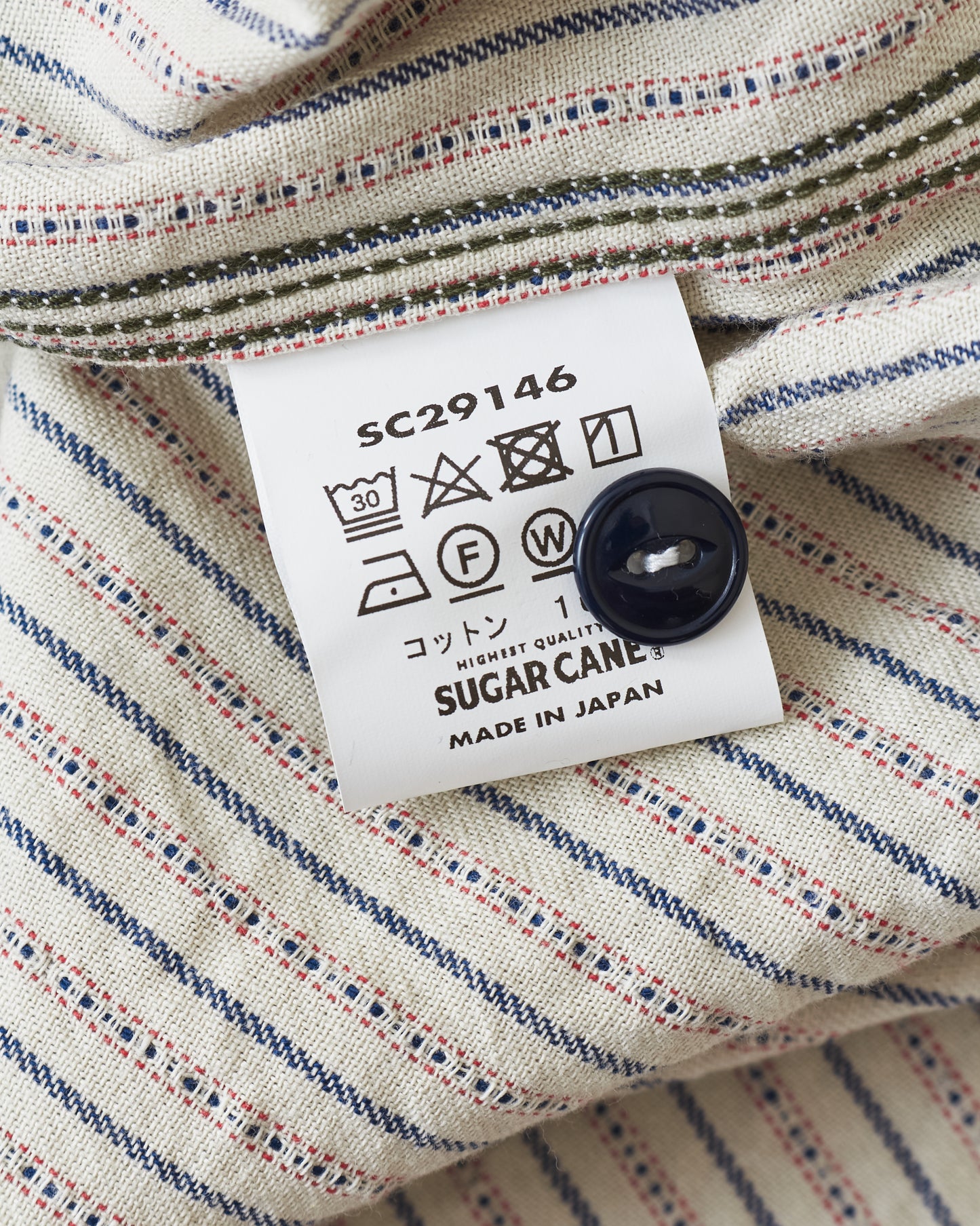 Sugar Cane & Co Dobby Stripe Work Shirt SC29146