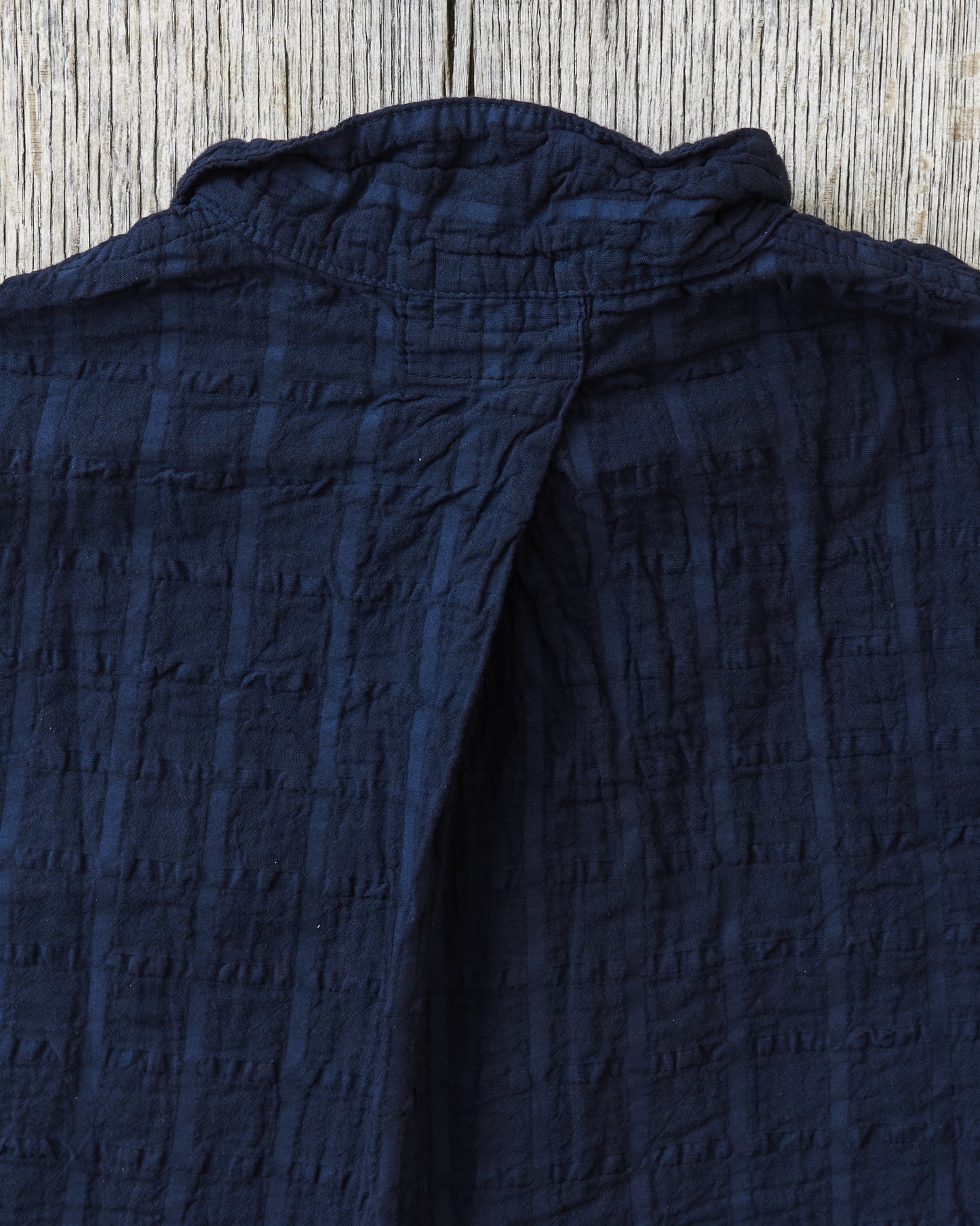 Tender 469 Short Sleeve Flipped Collar Shirt Airbag Cambric Hadal Blue