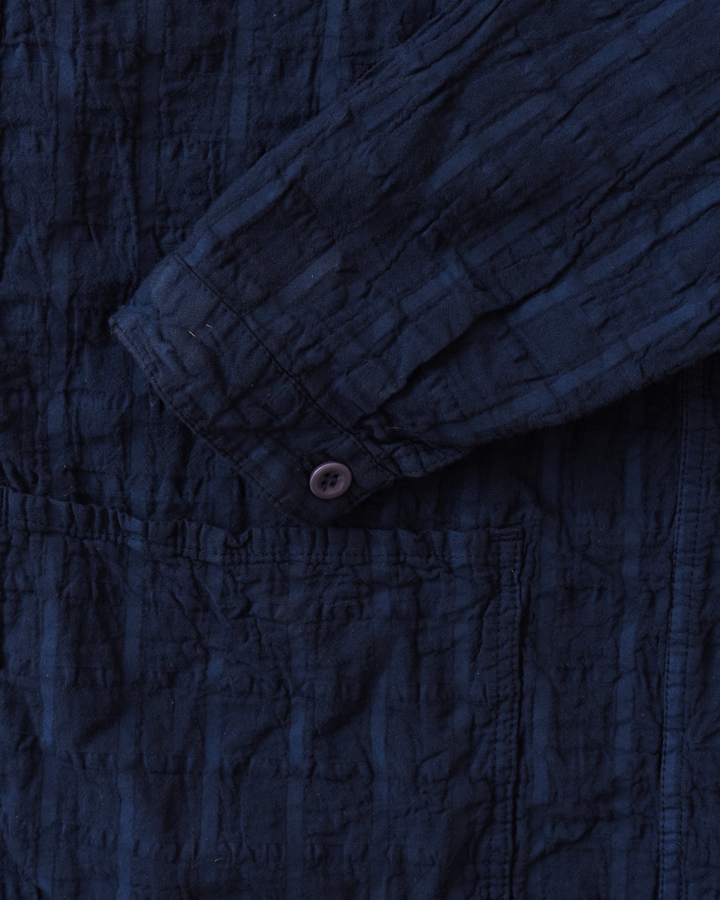 Tender 468 Flipped Collar Shirt Airbag Cambric Hadal Blue