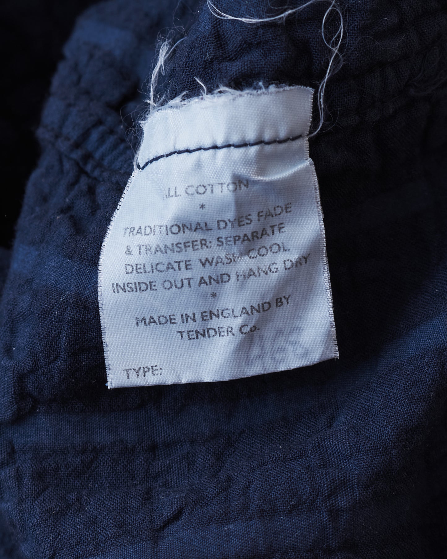 Tender 468 Flipped Collar Shirt Airbag Cambric Hadal Blue