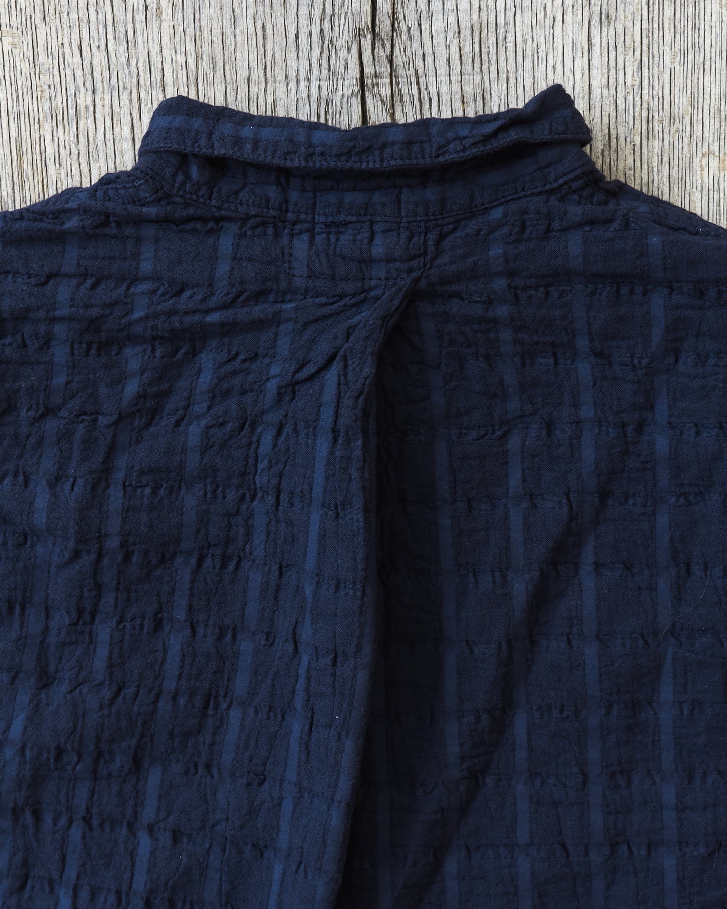 Tender 468 Flipped Collar Shirt Airbag Cambric Hadal Blue