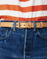 Warehouse & Co Slim Leather Belt Tan