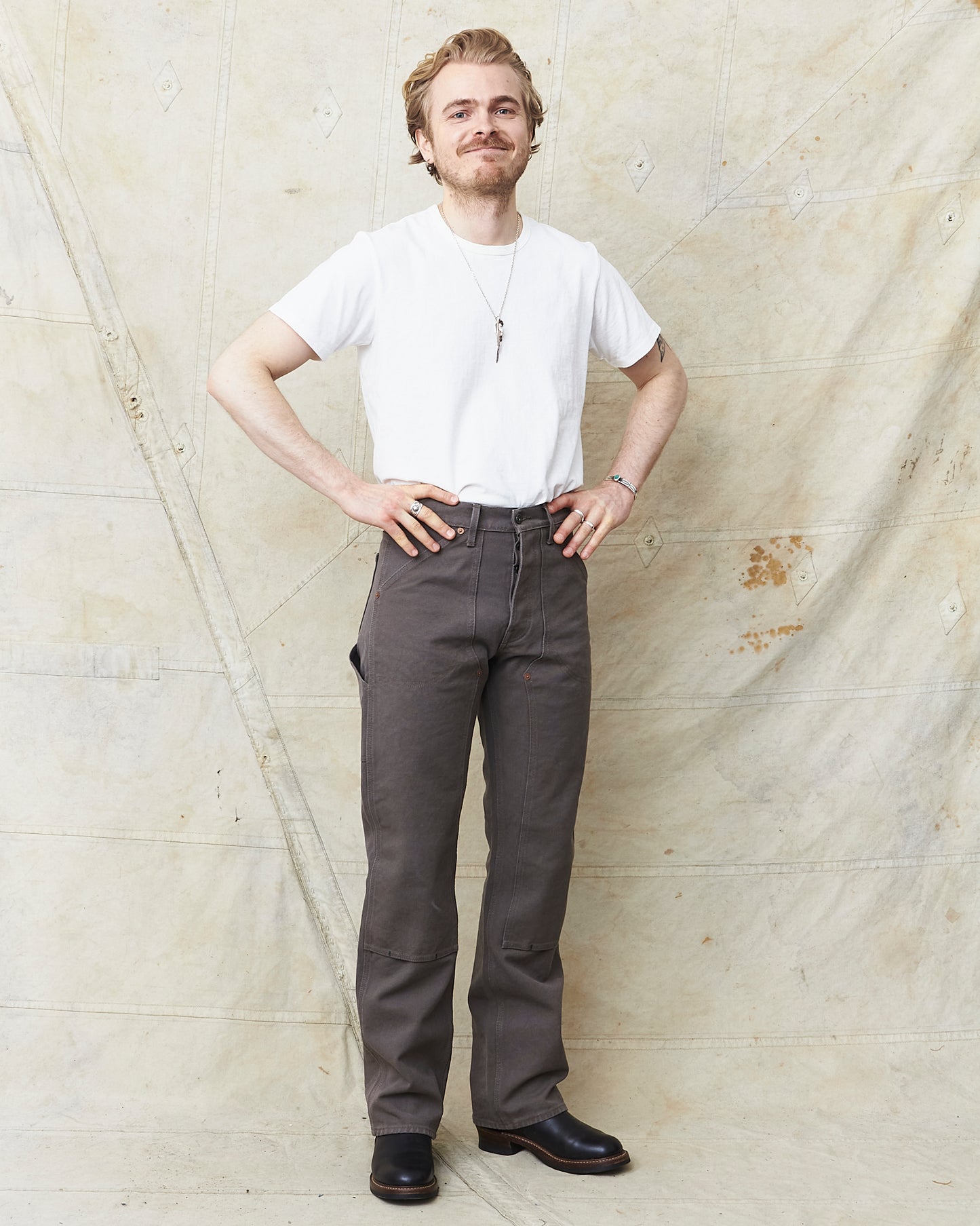 Indigofera Wendell Pants Smithson Canvas Warm Gray