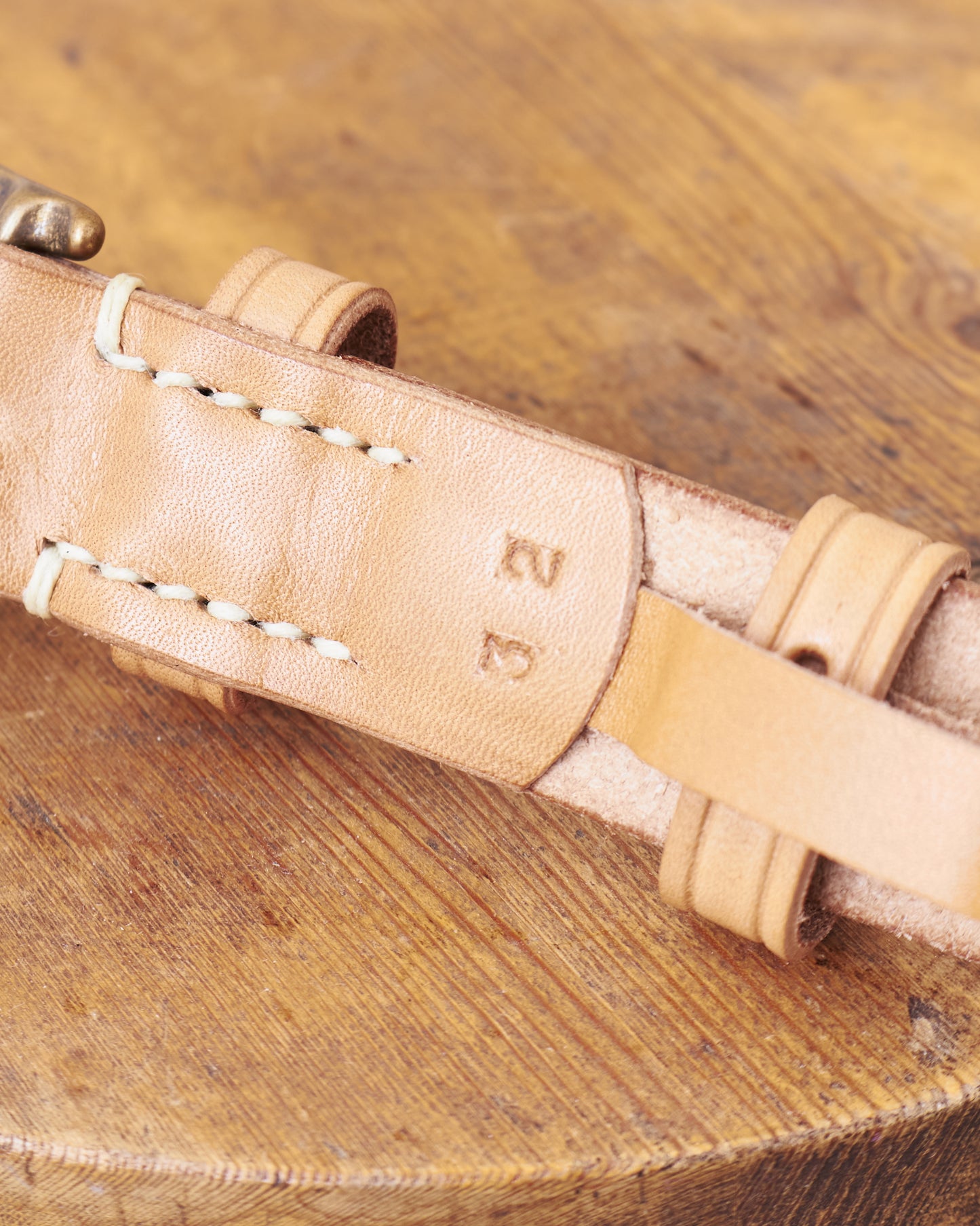 Warehouse & Co Slim Leather Belt Tan