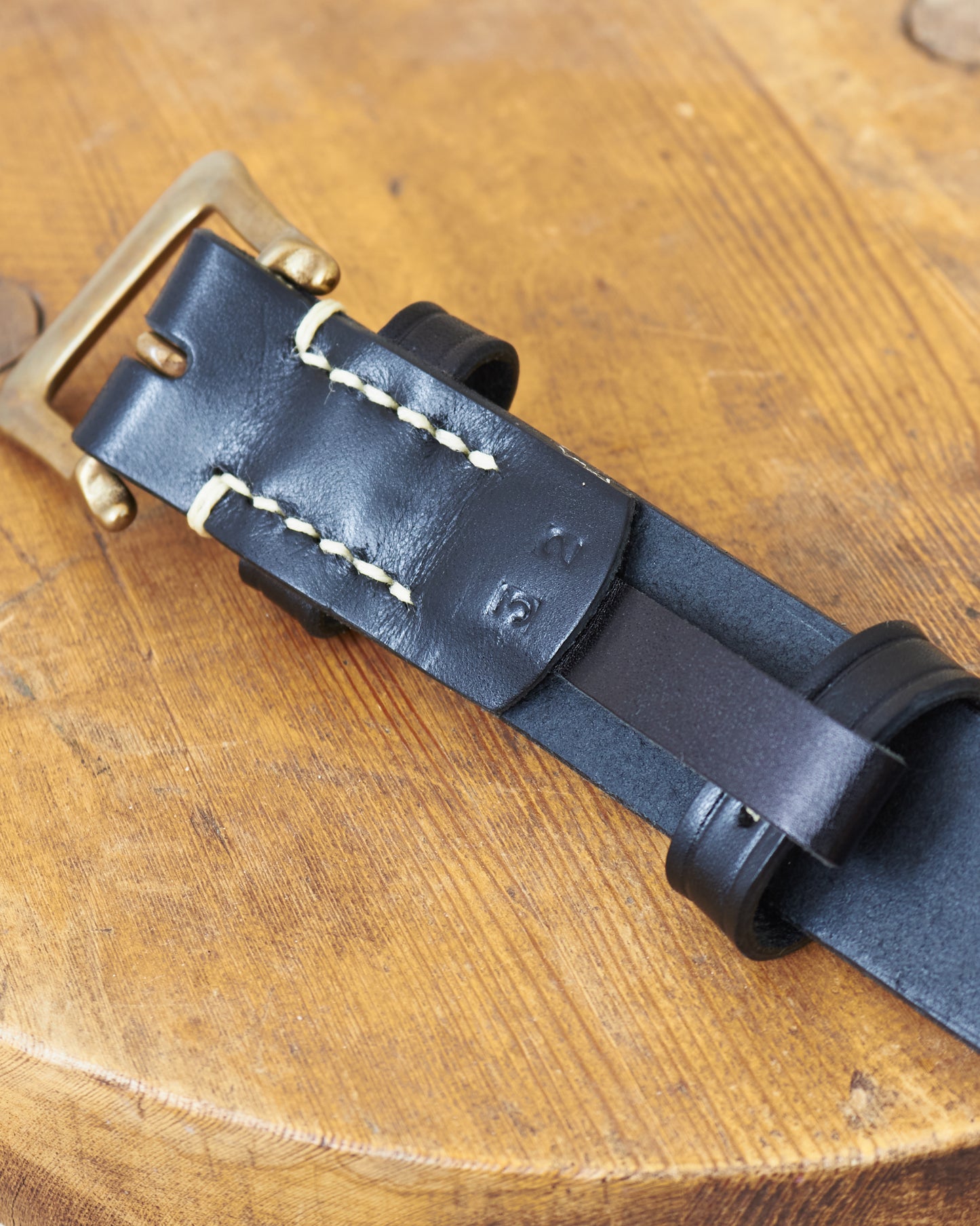 Warehouse & Co Slim Leather Belt Black
