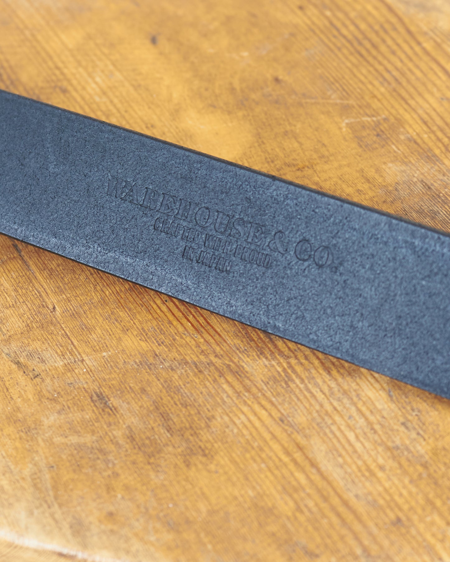 Warehouse & Co Slim Leather Belt Black