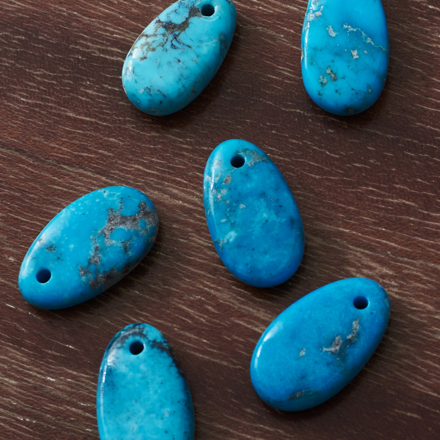 Larry Smith Teardrop Turquoise Bead Medium L-0009