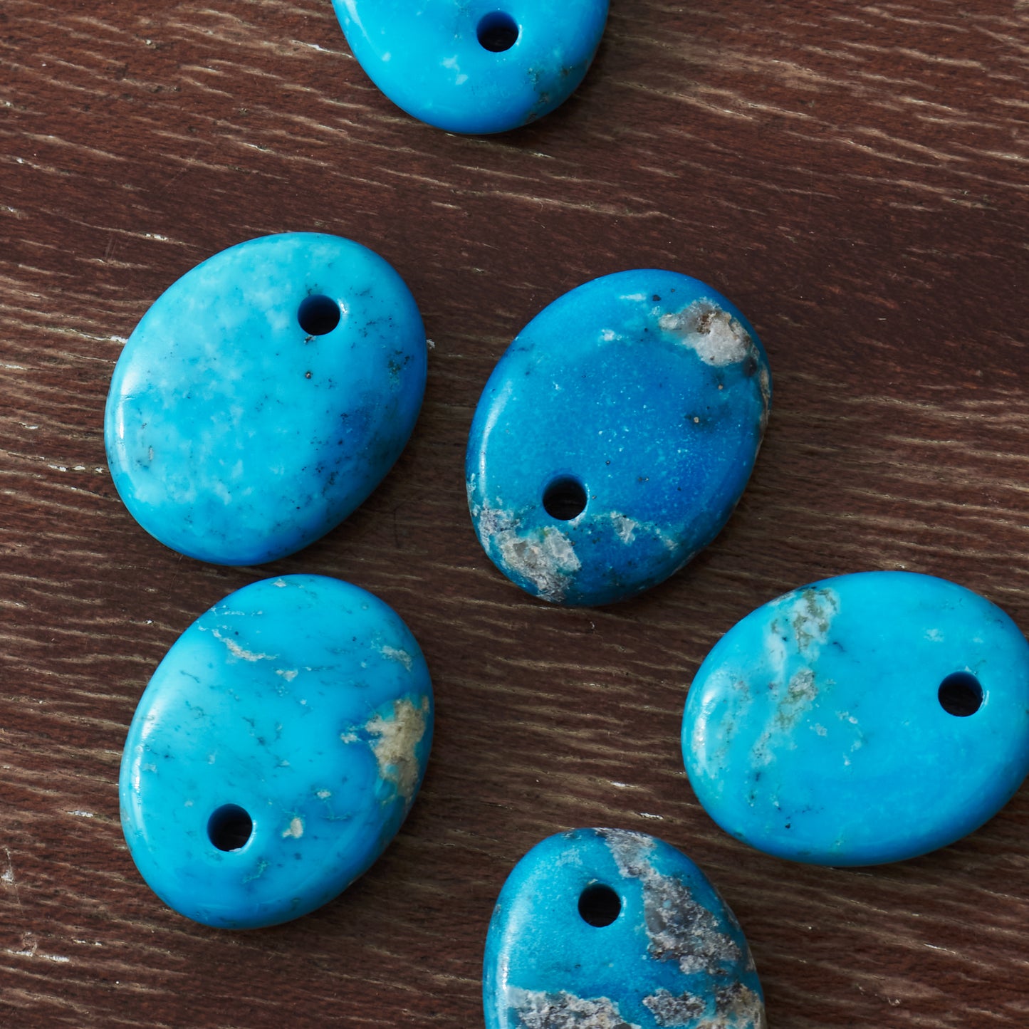 Larry Smith Teardrop Turquoise Bead Small L-0008