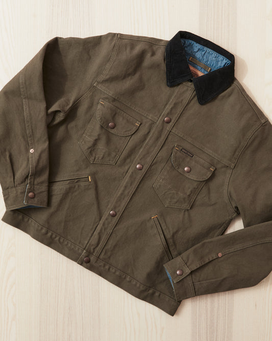 Indigofera Fargo Quarter Jacket Smithson Canvas Dark Olive