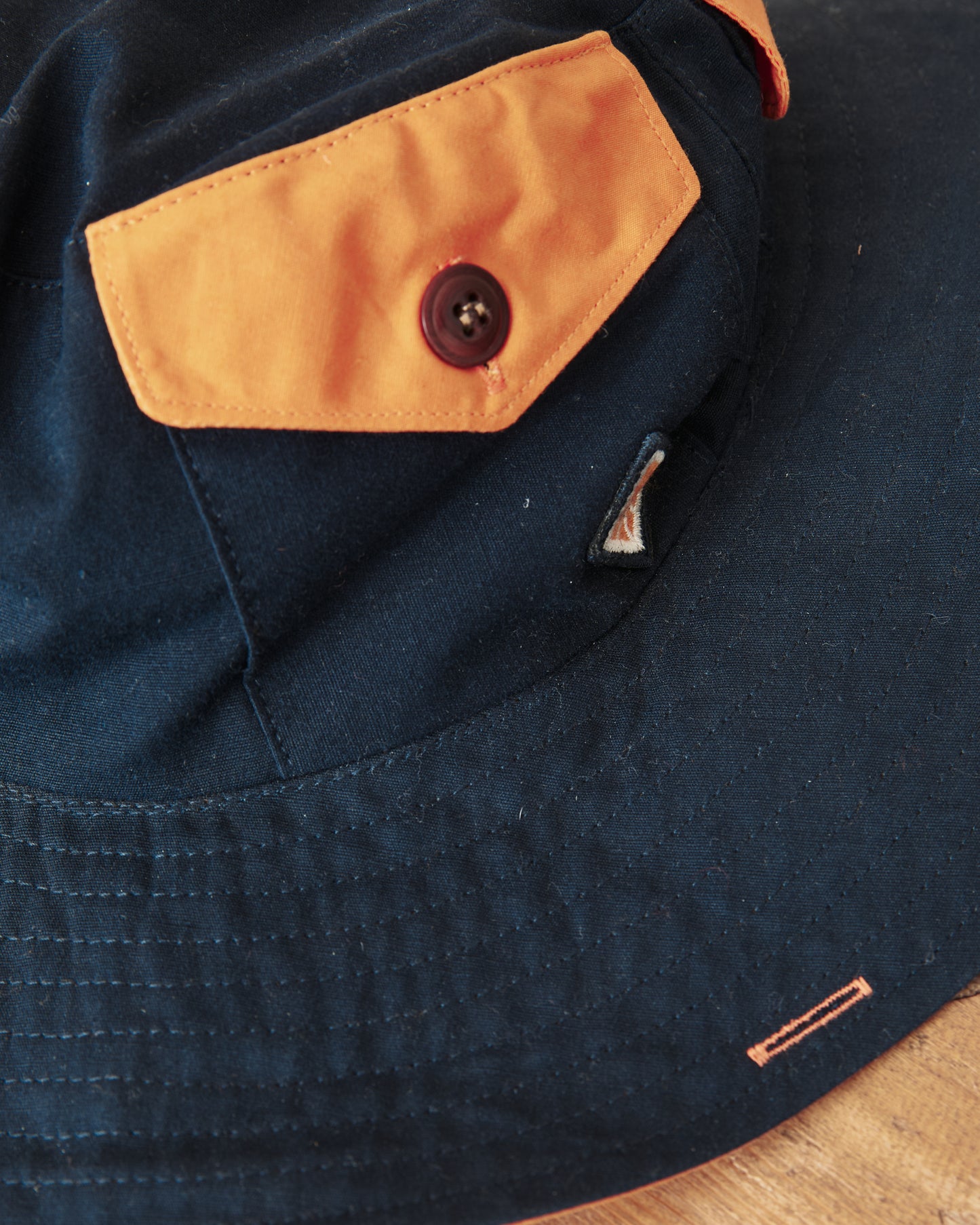 Indigofera x Second Sunrise Tur Pocket Hat Navy / Orange