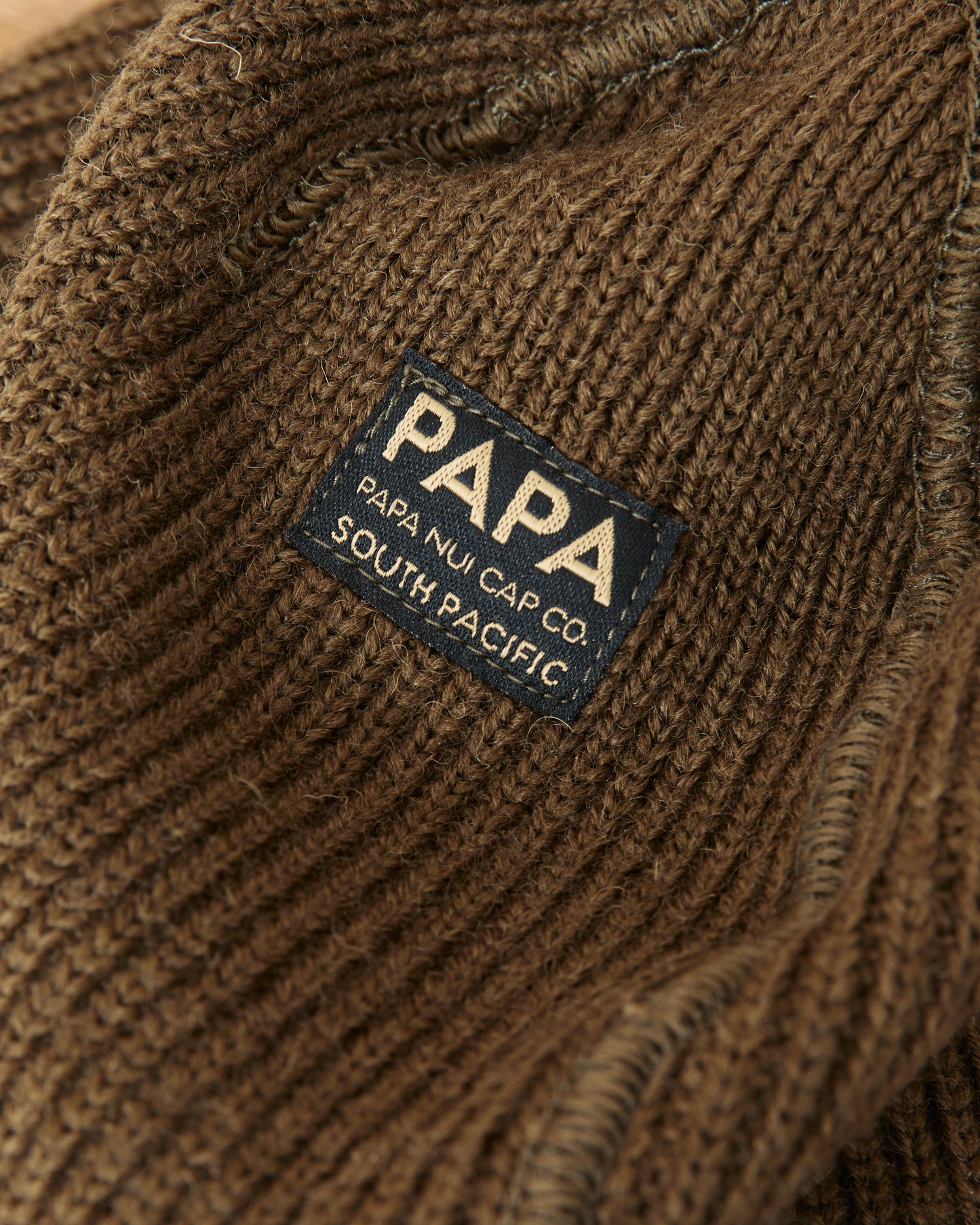 Papa Nui Cap Co. Amphibious Forces Watch Cap Khaki Wool