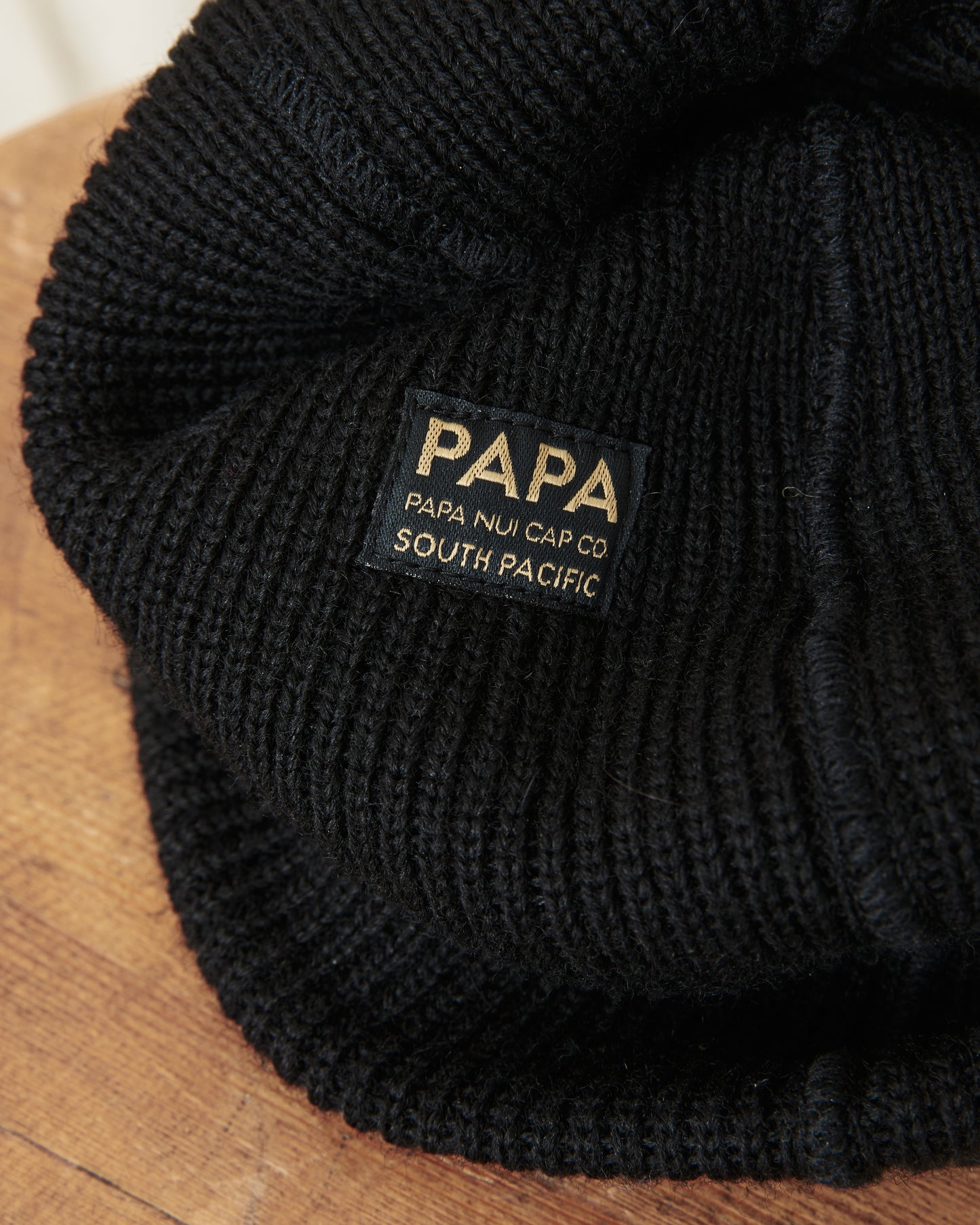Papa Nui Cap Co. General Issue Watch Cap Black