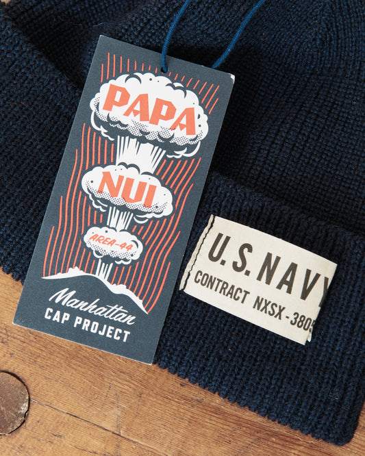 Papa Nui Cap Co. General Issue Wool Watch Cap Navy