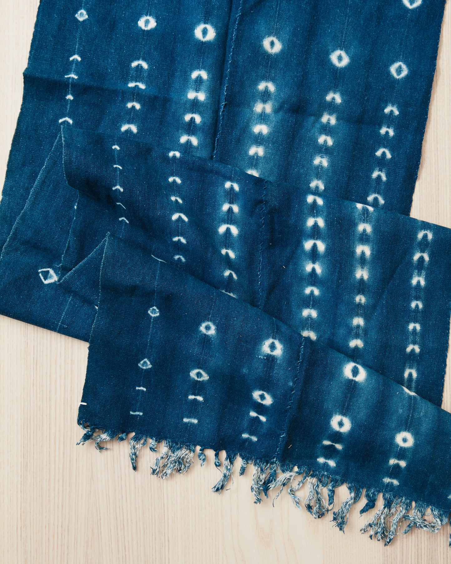 African Indigo Textile Resist Dye Scarf no. 3
