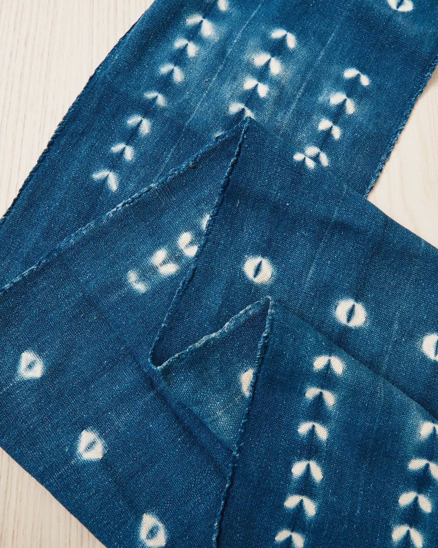African Indigo Textile Resist Dye Scarf no. 4
