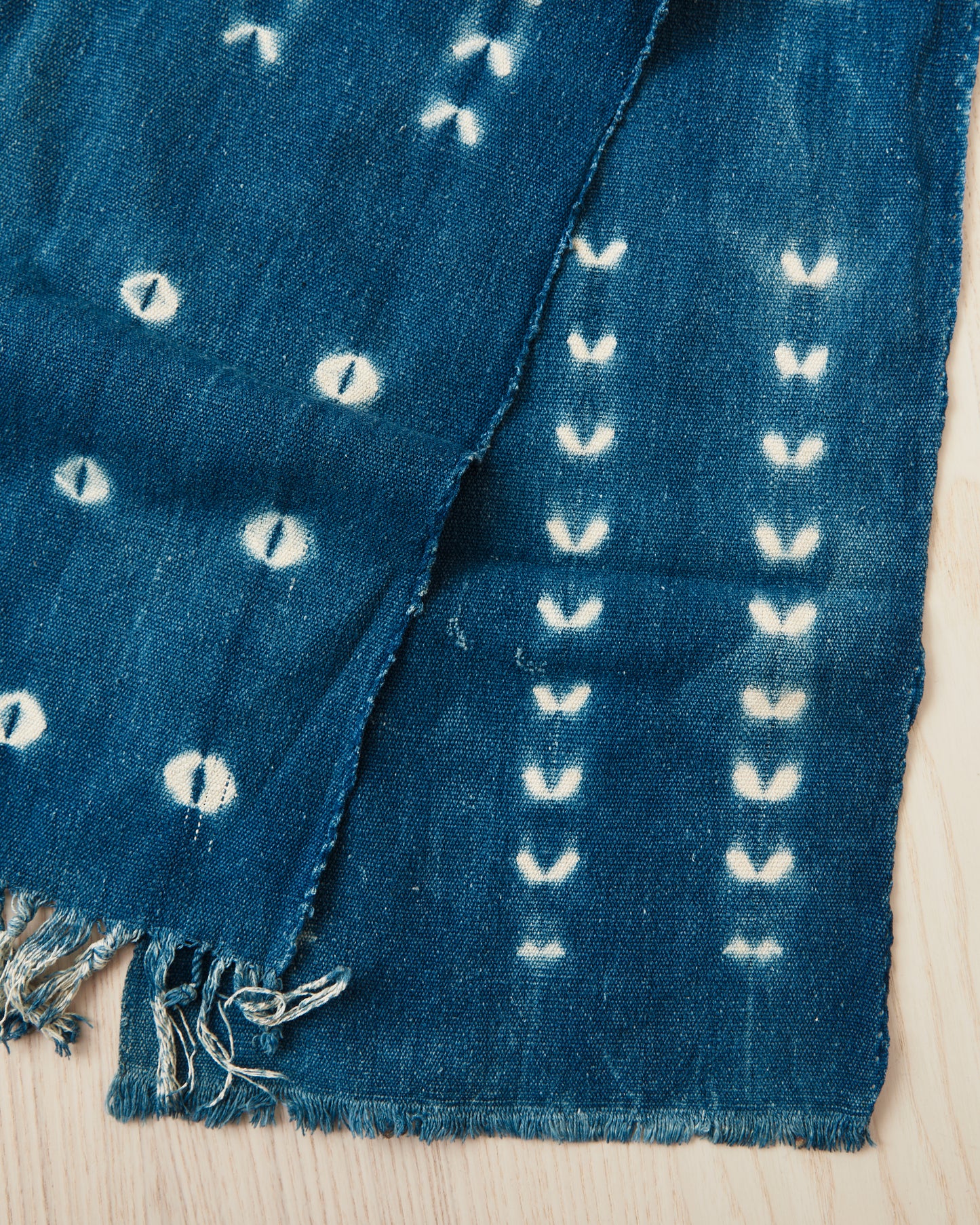 African Indigo Textile Resist Dye Scarf no. 5