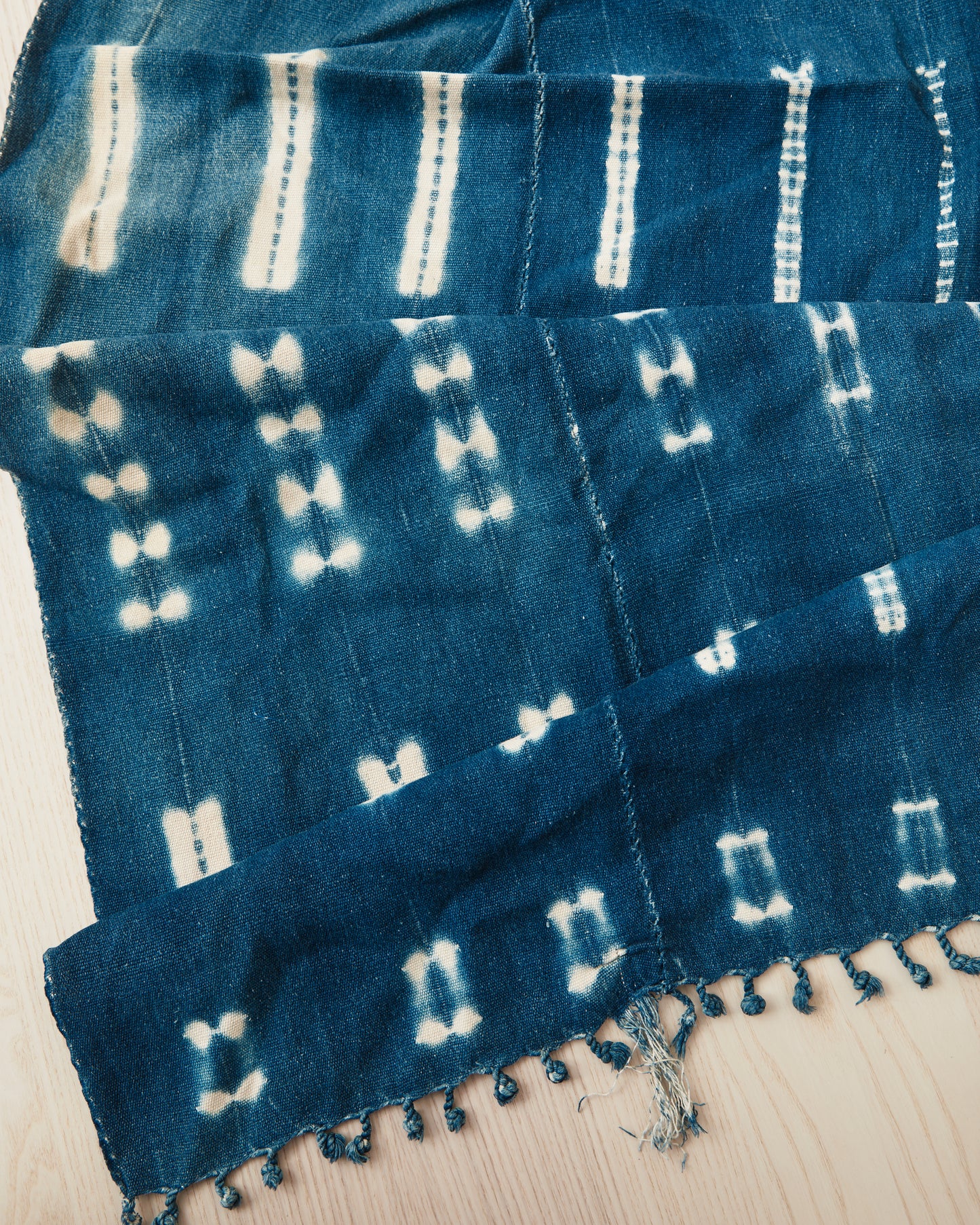 African Indigo Textile Resist Dye Scarf no. 6