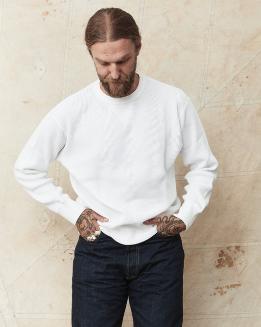 Whitesville WV69643 Long Sleeve Thermal Sweatshirt White