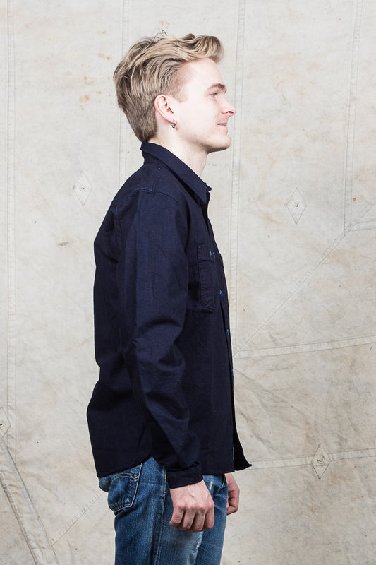 Indigofera Holden Shirt Indigo Canvas