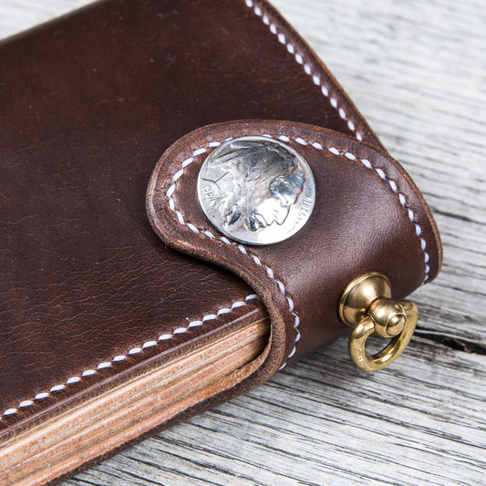 Lone Wolf Leathers Handmade Medium Wallet Horween Chromexcel Brown